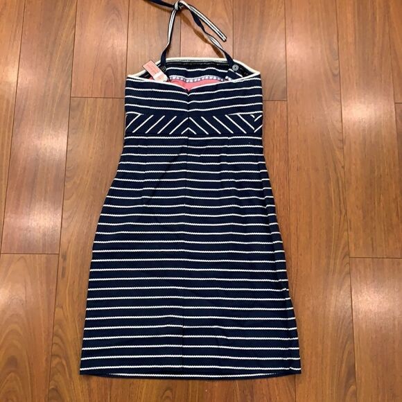 NWT Vineyard Vines Ocean Blvd Strapless Dress in Vineyard Navy Size 0 - Picture 2 of 3